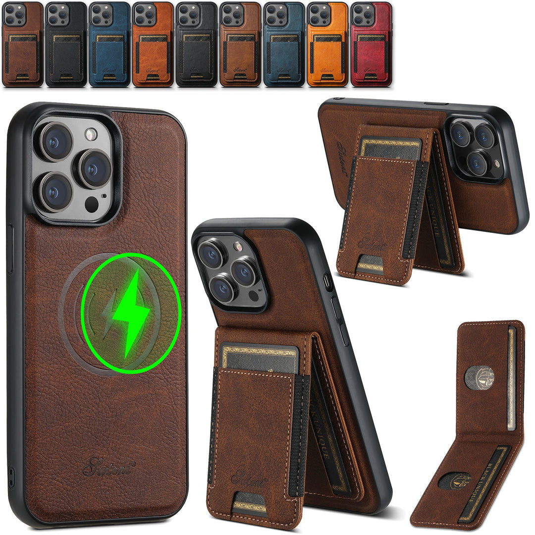 Niki | Leather Phone Case with Card Slot & MagSafe