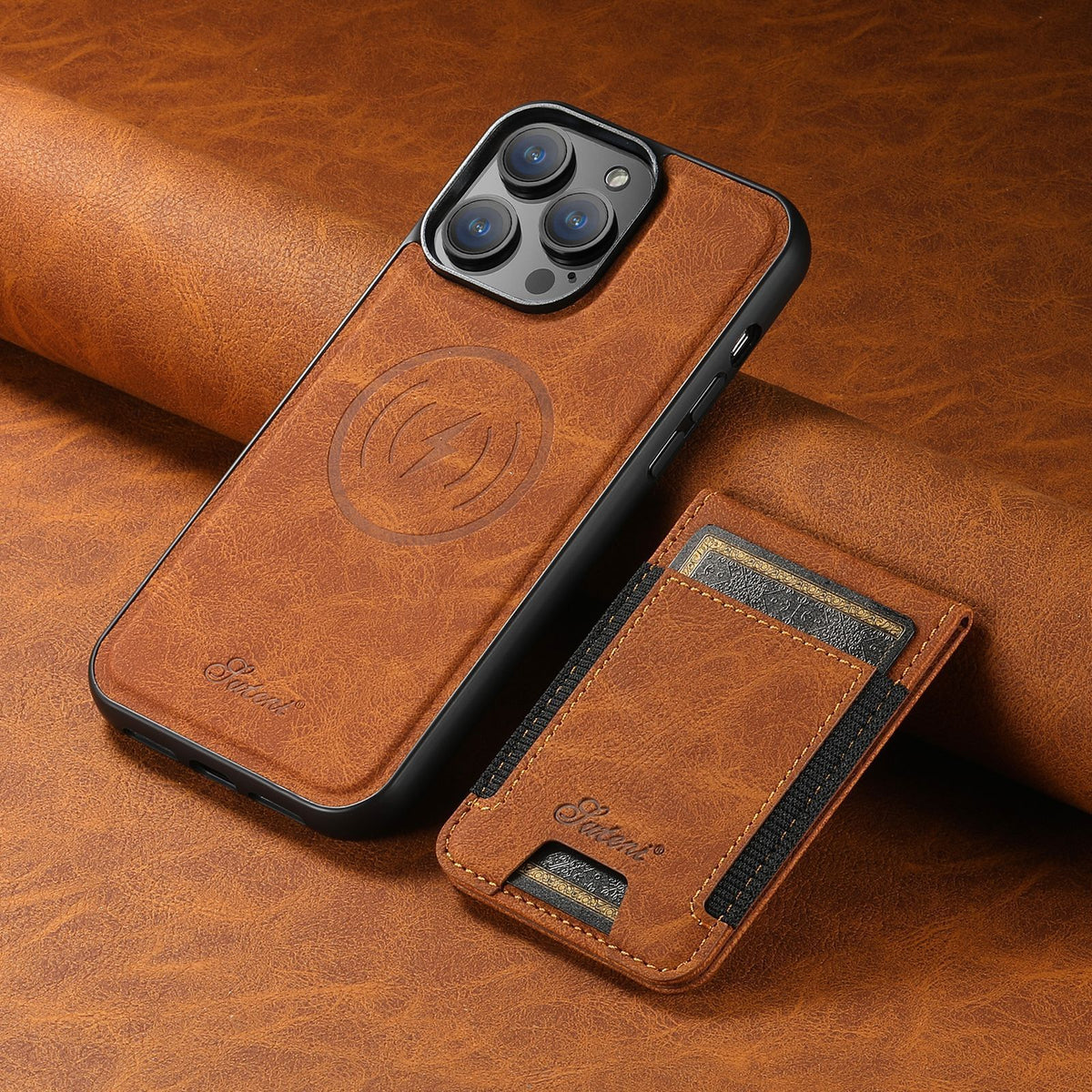 Niki | Leather Phone Case with Card Slot & MagSafe