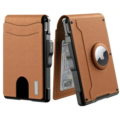 Niki | Pop Up aluminum bag Money Clip Slim Leather Slots Credit Card Holder RFID Blocking Bifold Minimalist Wallet