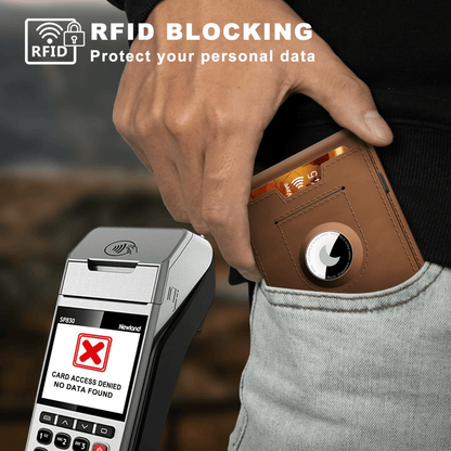 Niki | Pop Up aluminum bag Money Clip Slim Leather Slots Credit Card Holder RFID Blocking Bifold Minimalist Wallet
