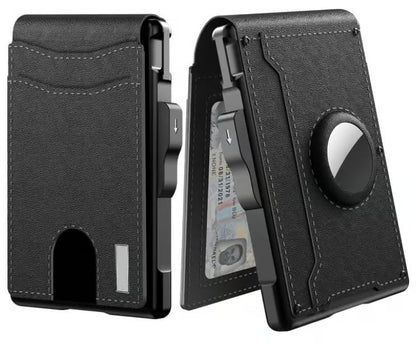Niki | Pop Up aluminum bag Money Clip Slim Leather Slots Credit Card Holder RFID Blocking Bifold Minimalist Wallet