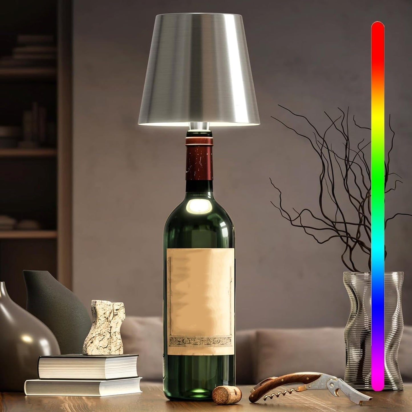 Niki | Bottle Lamp: Touch Control, Dimmable, Portable Light