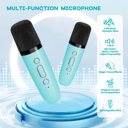 Niki | Veylo Portable Karaoke Speaker with 2 Wireless Mics