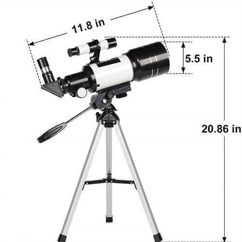 Niki | Astronomy Telescope | 70mm Aperture, 300mm Focus, Easy Setup