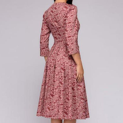 Niki | Elegant Floral Midi Dress