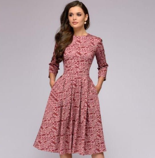 Niki | Elegant Floral Midi Dress