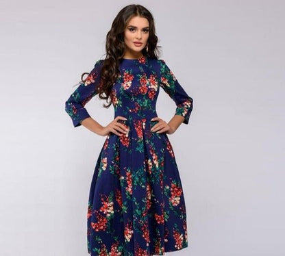 Niki | Elegant Floral Midi Dress