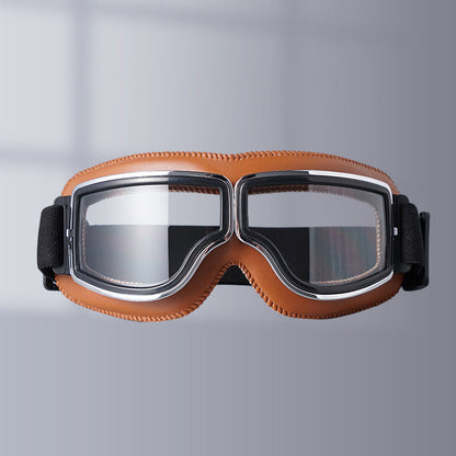 Niki | RoadRider | Vintage Motorcycle Goggles with Interchangeable Lenses and Comfort Padding