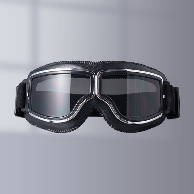 Niki | RoadRider | Vintage Motorcycle Goggles with Interchangeable Lenses and Comfort Padding