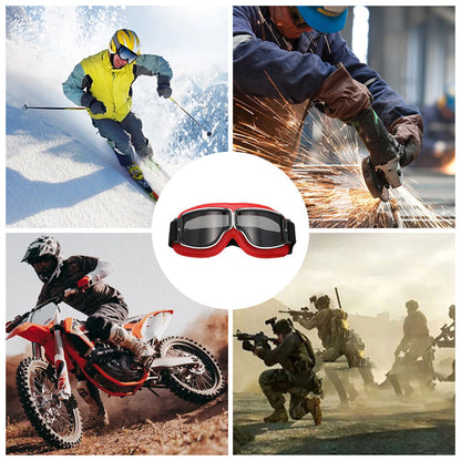 Niki | RoadRider | Vintage Motorcycle Goggles with Interchangeable Lenses and Comfort Padding