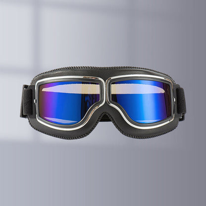 Niki | RoadRider | Vintage Motorcycle Goggles with Interchangeable Lenses and Comfort Padding
