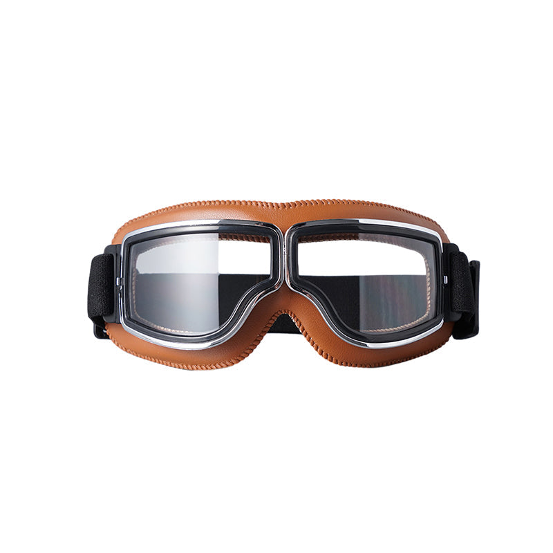 Niki | RoadRider | Vintage Motorcycle Goggles with Interchangeable Lenses and Comfort Padding