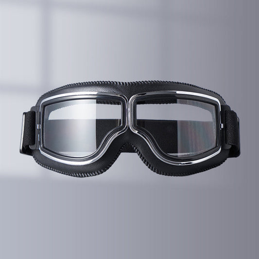 Niki | RoadRider | Vintage Motorcycle Goggles with Interchangeable Lenses and Comfort Padding