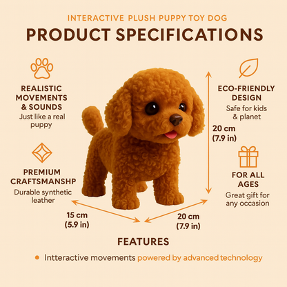 Niki | Robot Puppy Realistic Dog Interactive Plush AI Dog Robot