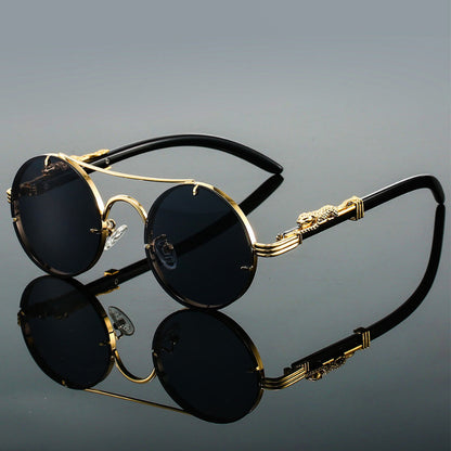 Niki | Round Sunglasses with Snake Detail