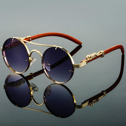 Niki | Round Sunglasses with Snake Detail