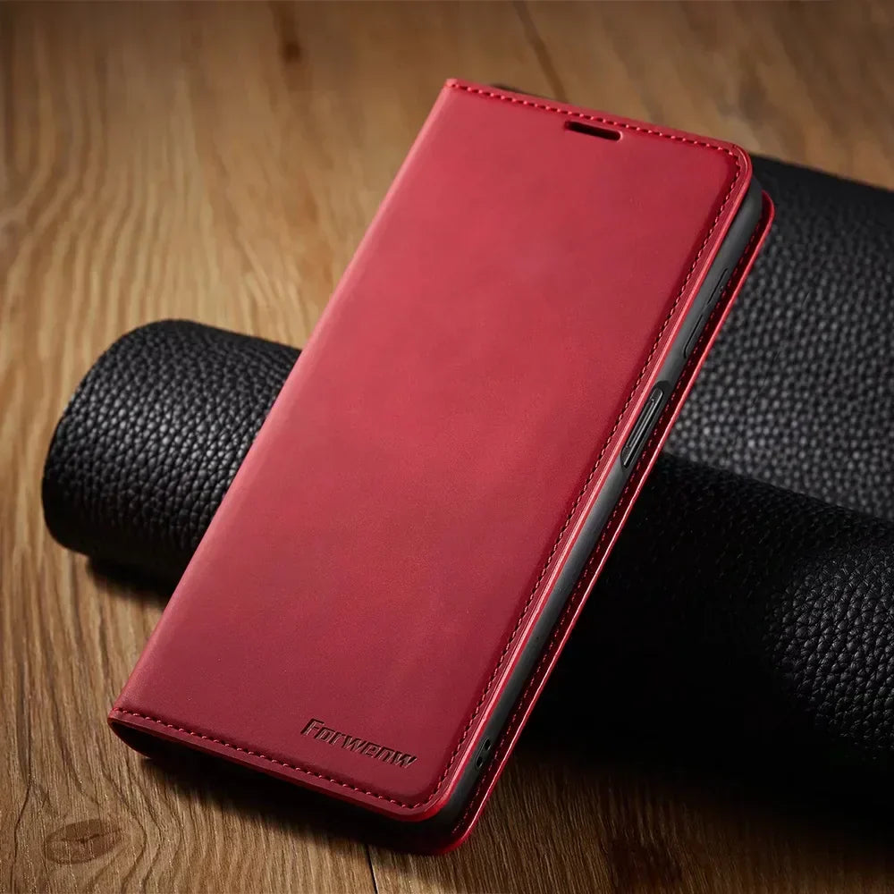 Niki Samsung Case: Magnetic Leather Bag for Stylish Protection