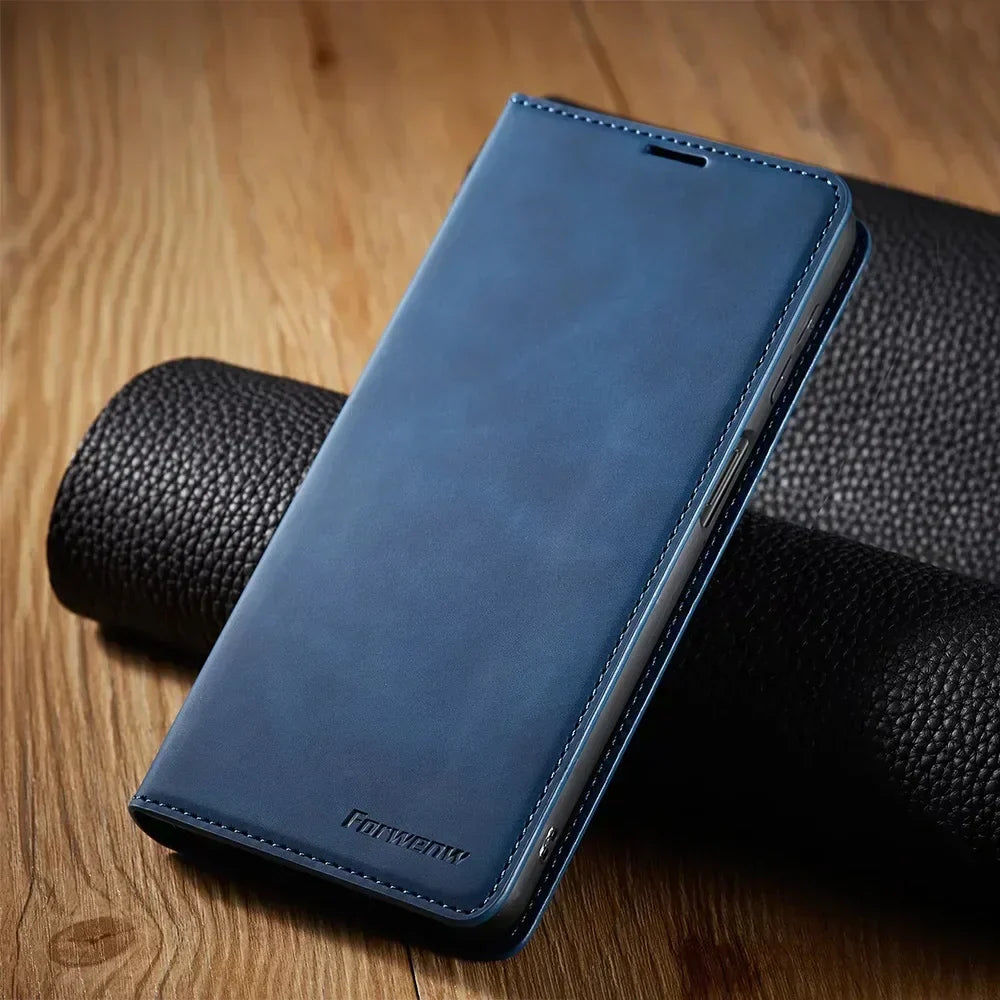 Niki Samsung Case: Magnetic Leather Bag for Stylish Protection