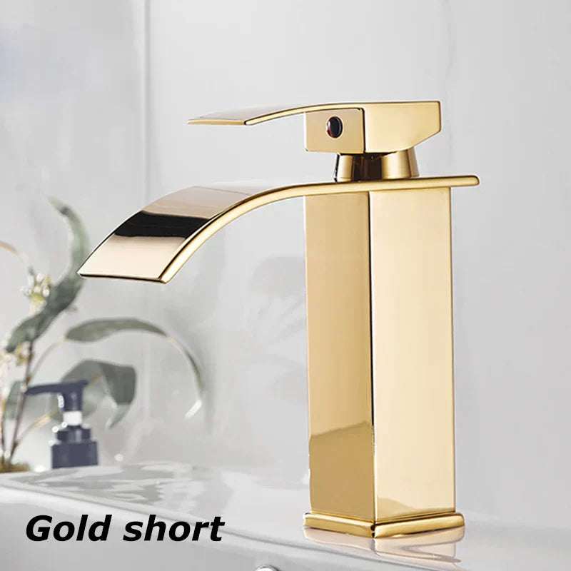 Niki Sink Mixer Aqualis Noir | Stainless Steel | Hot & Cold Water | For Bathroom & Guest Toilet