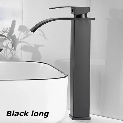 Niki Sink Mixer Aqualis Noir | Stainless Steel | Hot & Cold Water | For Bathroom & Guest Toilet