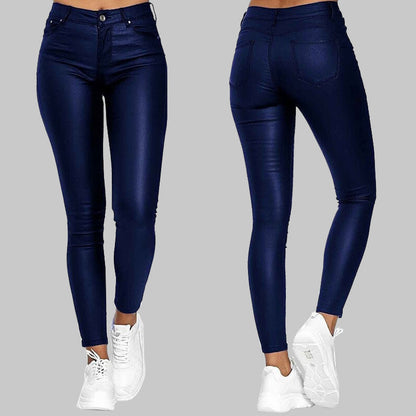 Niki | Sleek High-Waist Faux Leather Pants