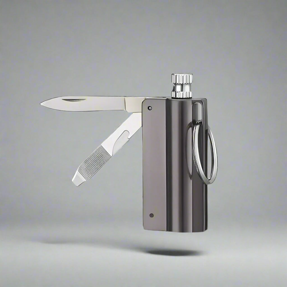 Niki | Waterproof Flint Lighter Keychain for Survival