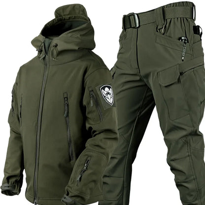 Men's Tactical Outdoor Windproof Jacket and Pants Set