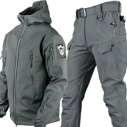 Men's Tactical Outdoor Windproof Jacket and Pants Set