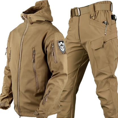 Men's Tactical Outdoor Windproof Jacket and Pants Set