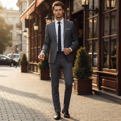 Sharp Slim Fit Suit Ensemble