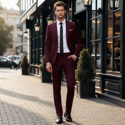 Sharp Slim Fit Suit Ensemble
