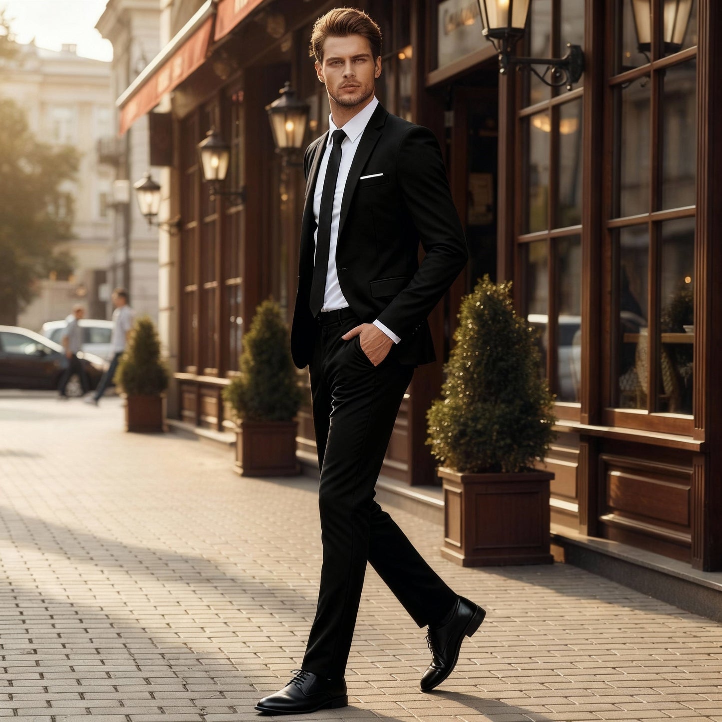 Sharp Slim Fit Suit Ensemble