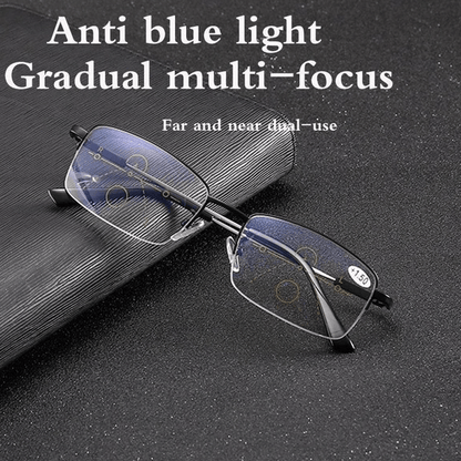 Niki | Titanium Progressive Distance and Near Dual-Use Reading Glasses