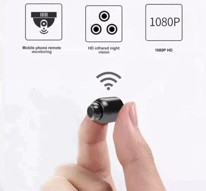 Niki | Ultra-Small WiFi IP Camera | 1080p Full HD | 120° Wide Angle Lens | Infrared Night Vision & Motion Sensor | 2-Way Audio | Worldwide Remote Access