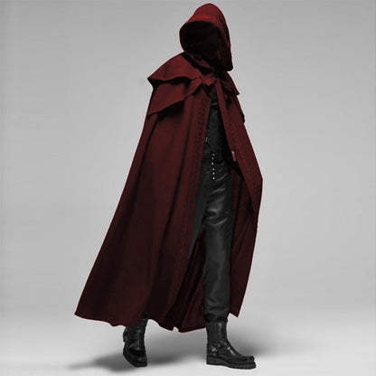 Niki | Unisex Hooded Velvet Cape | Gothic Style | Black