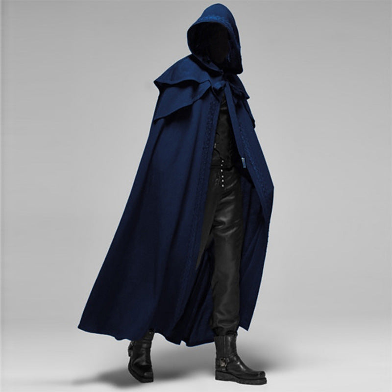 Niki | Unisex Hooded Velvet Cape | Gothic Style | Black
