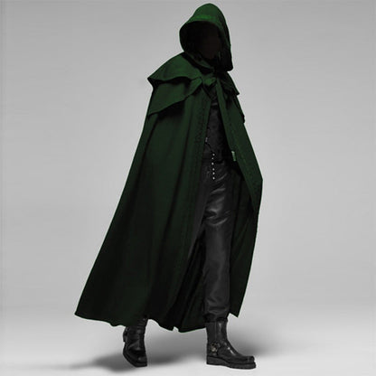 Niki | Unisex Hooded Velvet Cape | Gothic Style | Black