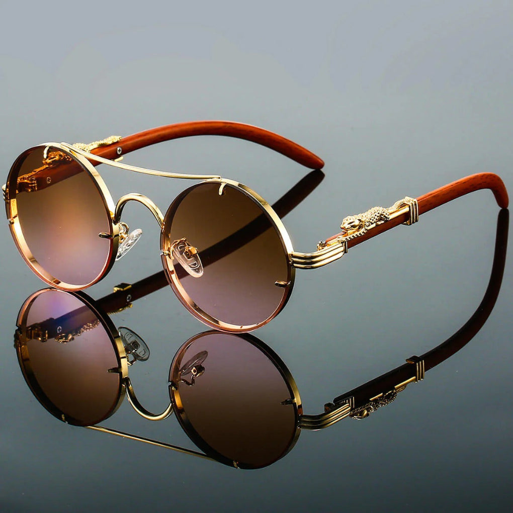 Niki | Unisex Round Double Bridge Sunglasses with Gradient Lenses
