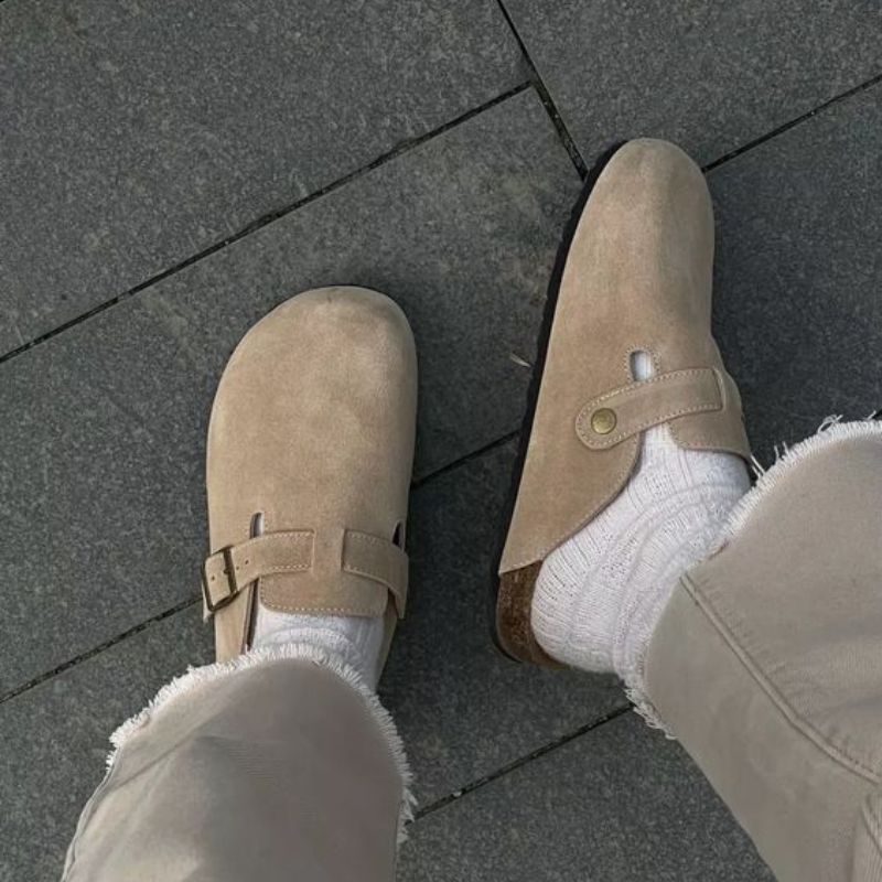 Niki | Casual Leather Slides for Everyday Comfort