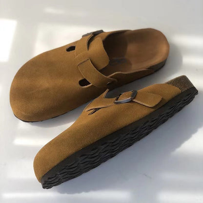Niki | Casual Leather Slides for Everyday Comfort