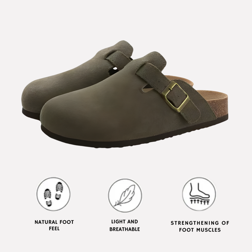 Niki | Comfortable Slip-On Clogs with Buckle Detail