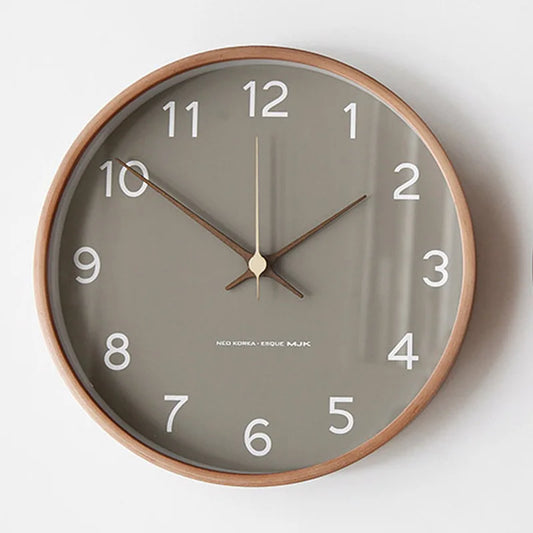 Niki | Wall Clock Made of Wood and Glass