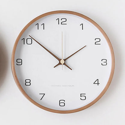 Niki | Wall Clock Made of Wood and Glass