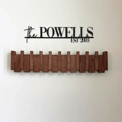 Niki | Wooden wall hook rack, piano key design