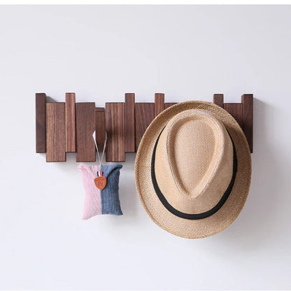 Niki | Wooden wall hook rack, piano key design