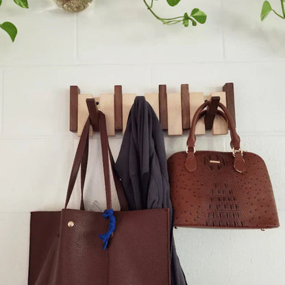 Niki | Wooden wall hook rack, piano key design