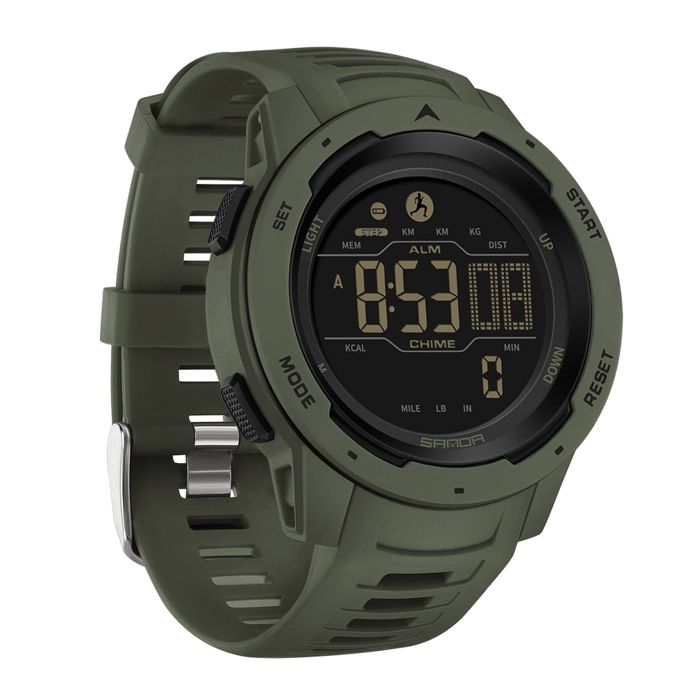 Niki | Waterproof Military Pedometer Digital Watch