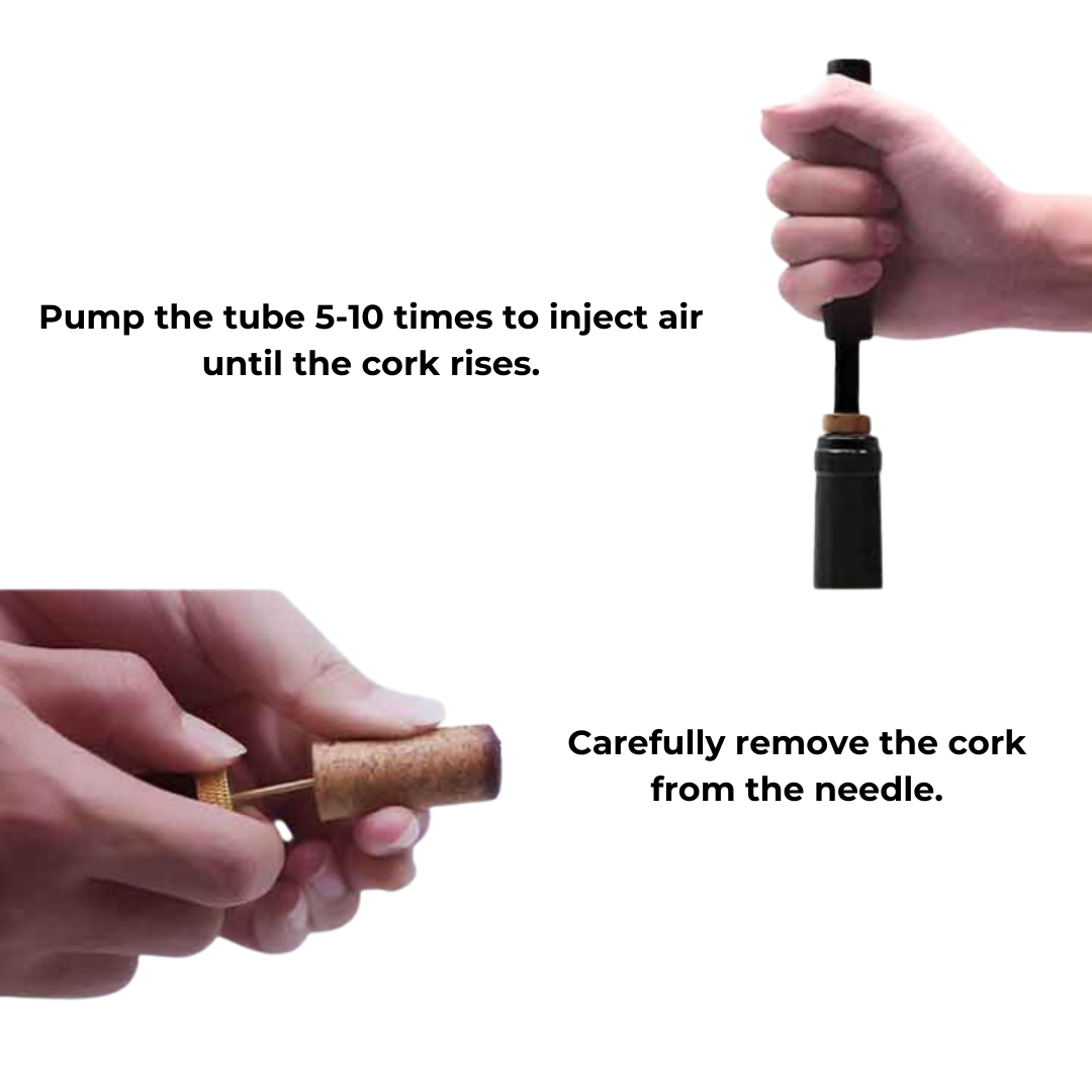 Niki | Air Pressure Wine Opener: Stainless Steel, Ergonomic Handle
