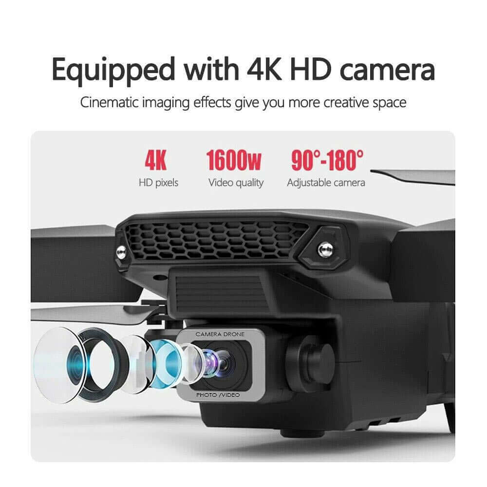 Niki | Black 4K HD Foldable Quadcopter Drone with WiFi FPV Camera
