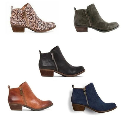 Women's Ankle Boots with Side Zipper
